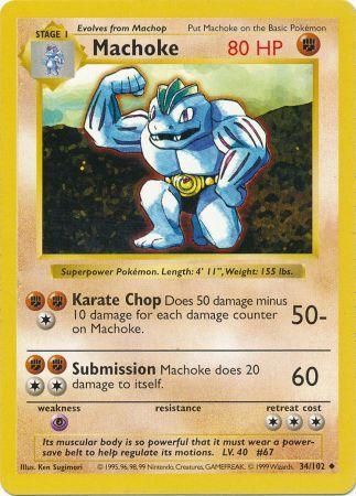 Machoke (34/102) [Base Set Shadowless Unlimited] | Devastation Store