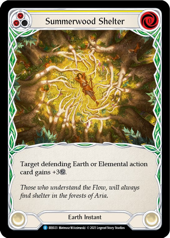 Summerwood Shelter (Yellow) [BRI023] (Tales of Aria Briar Blitz Deck)  1st Edition Normal | Devastation Store