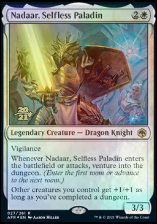 Nadaar, Selfless Paladin [Dungeons & Dragons: Adventures in the Forgotten Realms Prerelease Promos] | Devastation Store