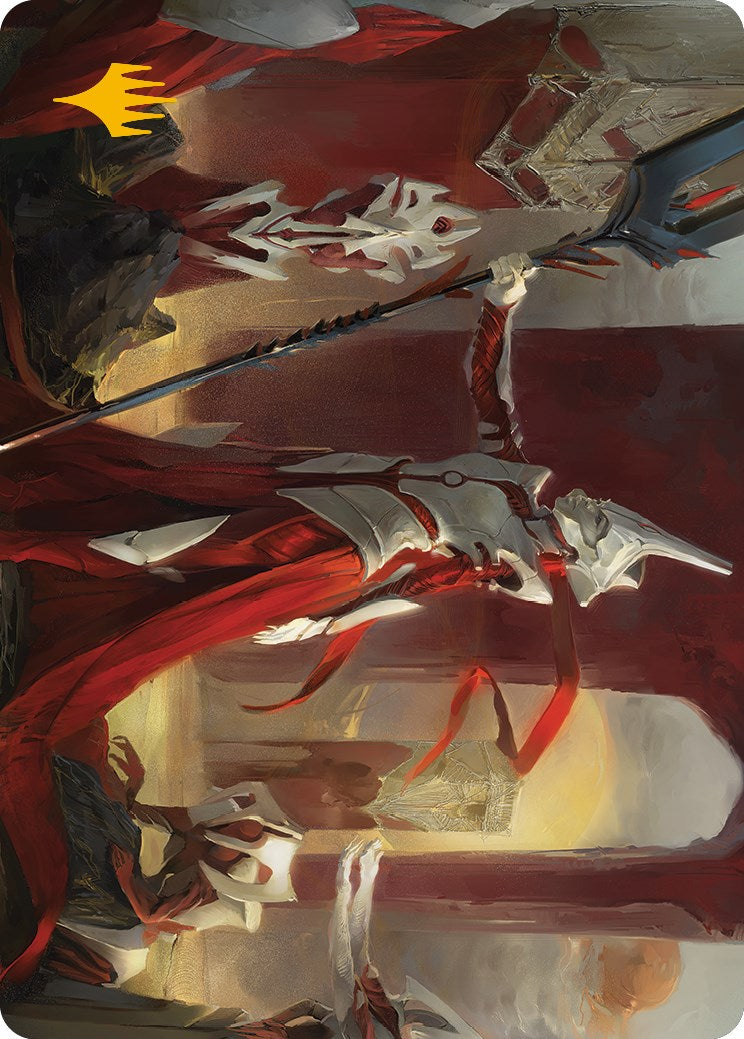 Porcelain Zealot Art Card (Gold-Stamped Signature) [Phyrexia: All Will Be One Art Series] | Devastation Store