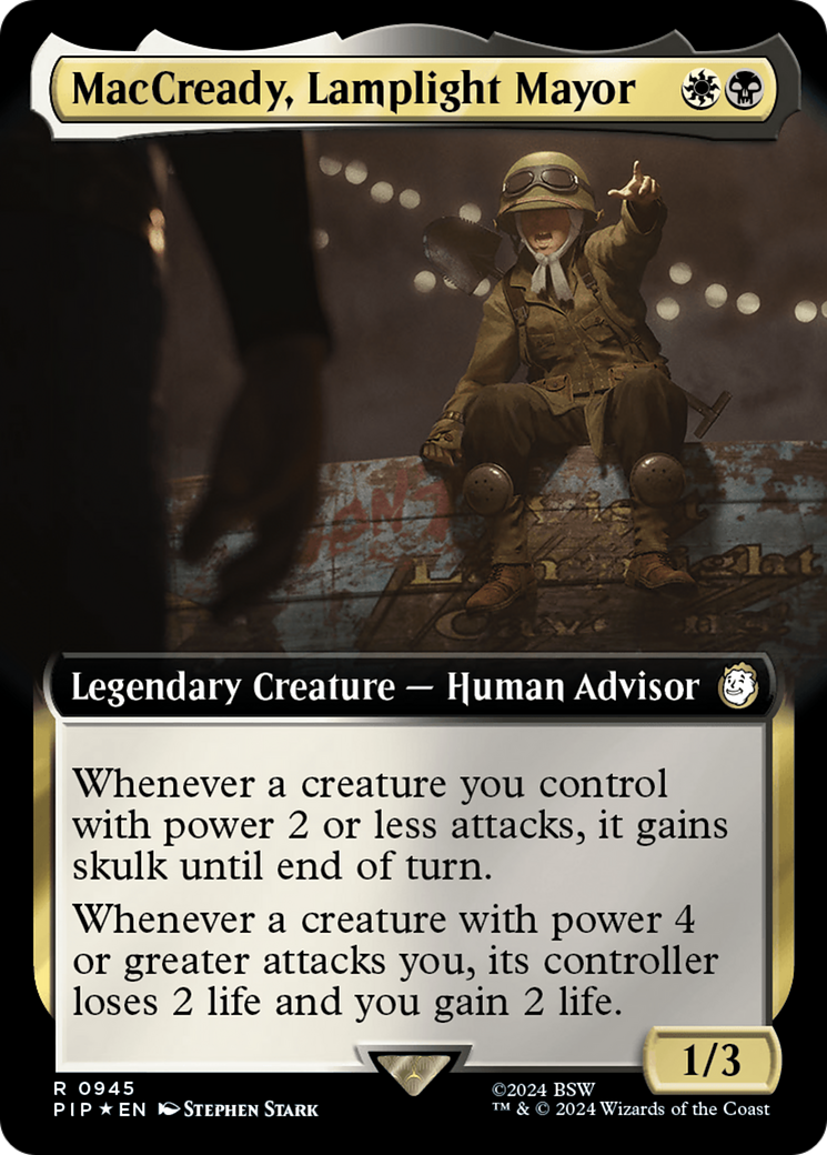 MacCready, Lamplight Mayor (Extended Art) (Surge Foil) [Fallout] | Devastation Store