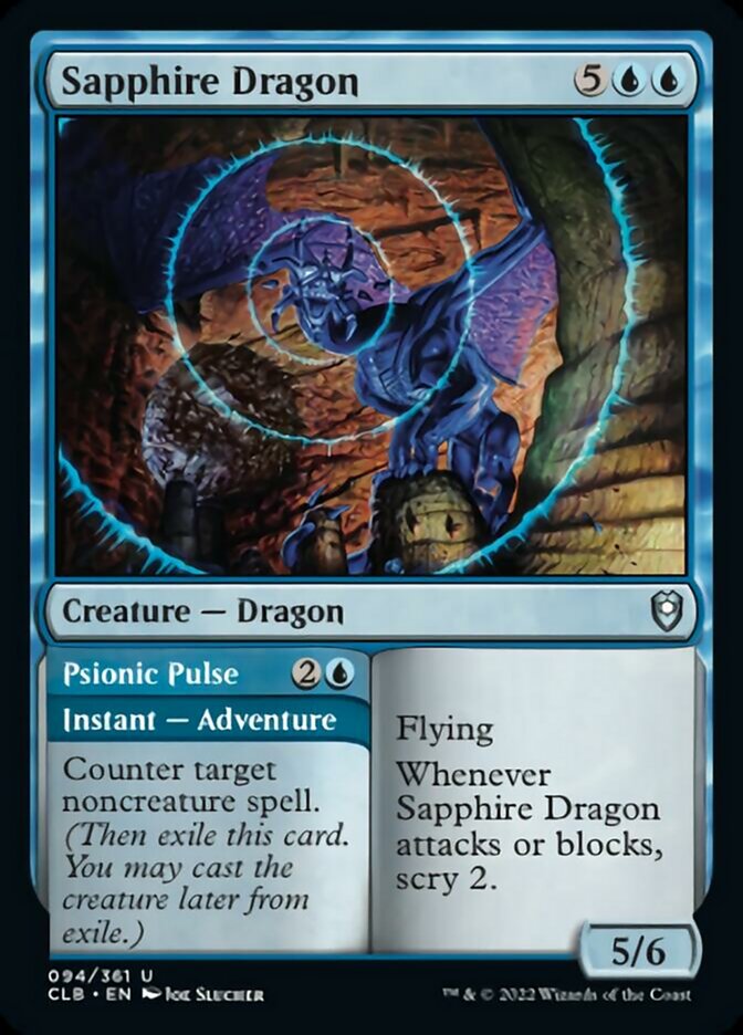 Sapphire Dragon // Psionic Pulse [Commander Legends: Battle for Baldur's Gate] | Devastation Store