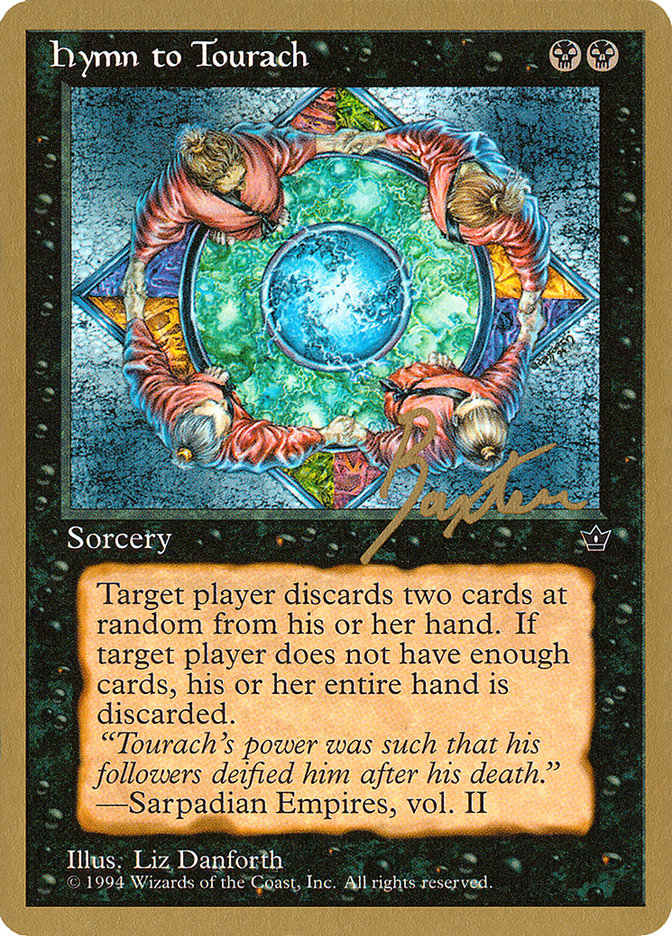 Hymn to Tourach (Circle) (George Baxter) [Pro Tour Collector Set] | Devastation Store