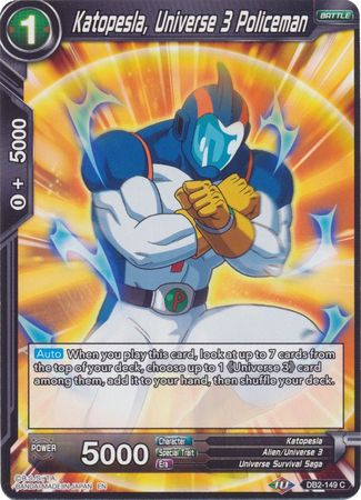Katopesla, Universe 3 Policeman (Reprint) (DB2-149) [Battle Evolution Booster] | Devastation Store