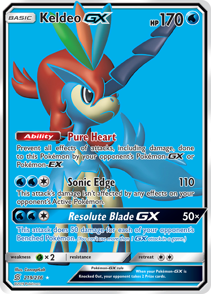 Keldeo GX (219/236) [Sun & Moon: Unified Minds] | Devastation Store