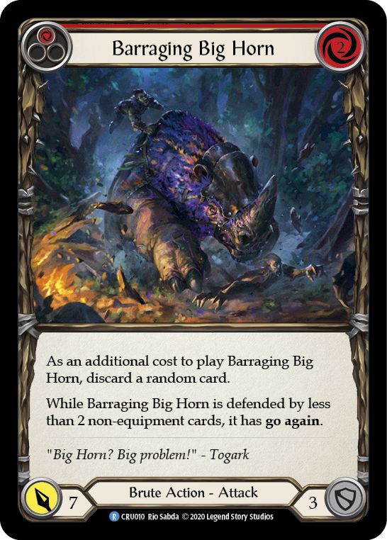Barraging Big Horn (Red) [CRU010] 1st Edition Normal - Devastation Store | Devastation Store