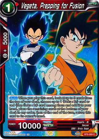 Vegeta, Prepping for Fusion [BT6-009] | Devastation Store