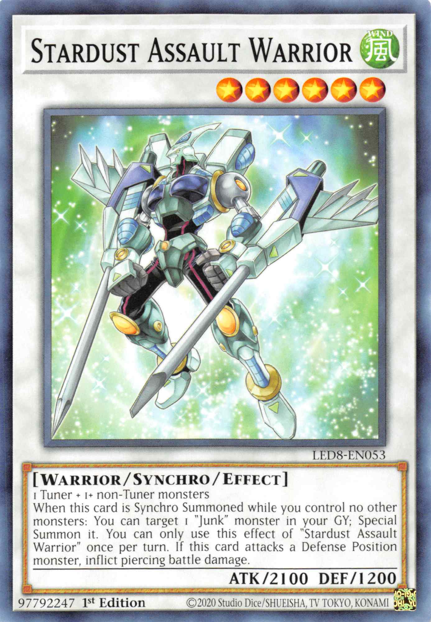 Stardust Assault Warrior [LED8-EN053] Common | Devastation Store