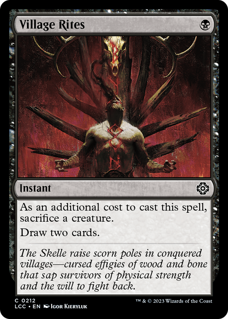 Village Rites [The Lost Caverns of Ixalan Commander] | Devastation Store