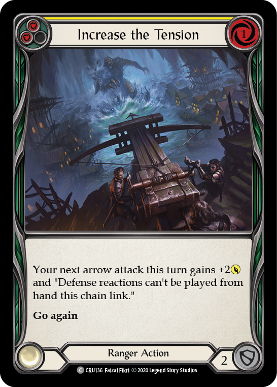 Increase the Tension (Yellow) [CRU136] 1st Edition Rainbow Foil - Devastation Store | Devastation Store