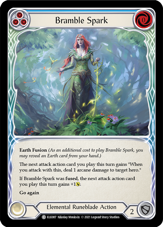 Bramble Spark (Blue) [ELE087] (Tales of Aria)  1st Edition Rainbow Foil | Devastation Store