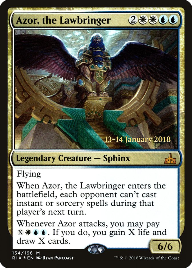 Azor, the Lawbringer [Rivals of Ixalan Prerelease Promos] - Devastation Store | Devastation Store