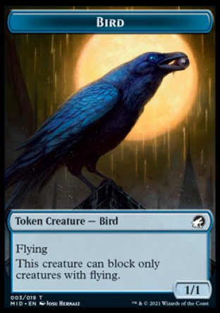 Bird Token [Innistrad: Midnight Hunt Tokens] | Devastation Store