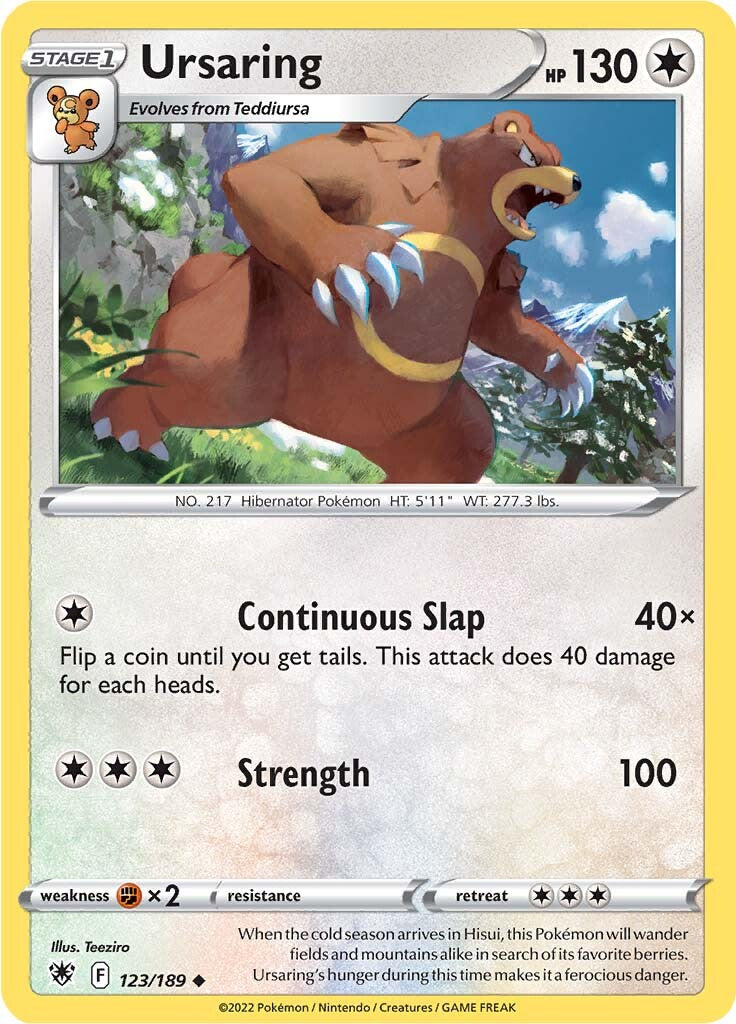 Ursaring (123/189) [Sword & Shield: Astral Radiance] | Devastation Store