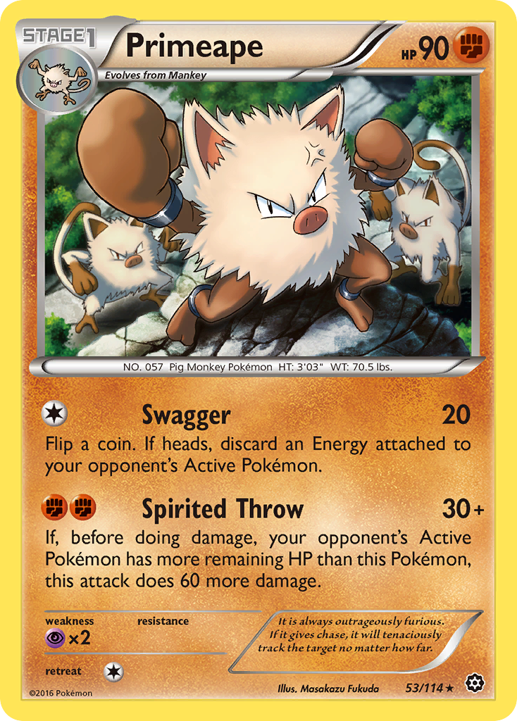 Primeape (53/114) [XY: Steam Siege] | Devastation Store