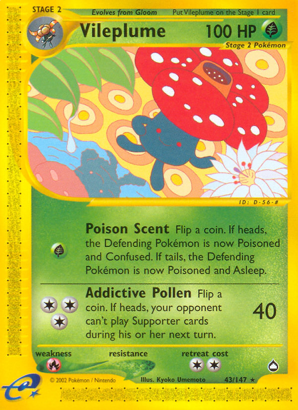 Vileplume (43/147) [Aquapolis] | Devastation Store