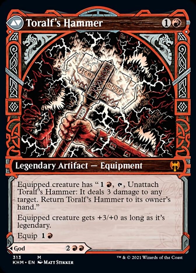 Toralf, God of Fury // Toralf's Hammer (Showcase) [Kaldheim] | Devastation Store