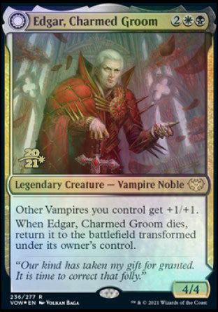 Edgar, Charmed Groom // Edgar Markov's Coffin [Innistrad: Crimson Vow Prerelease Promos] | Devastation Store