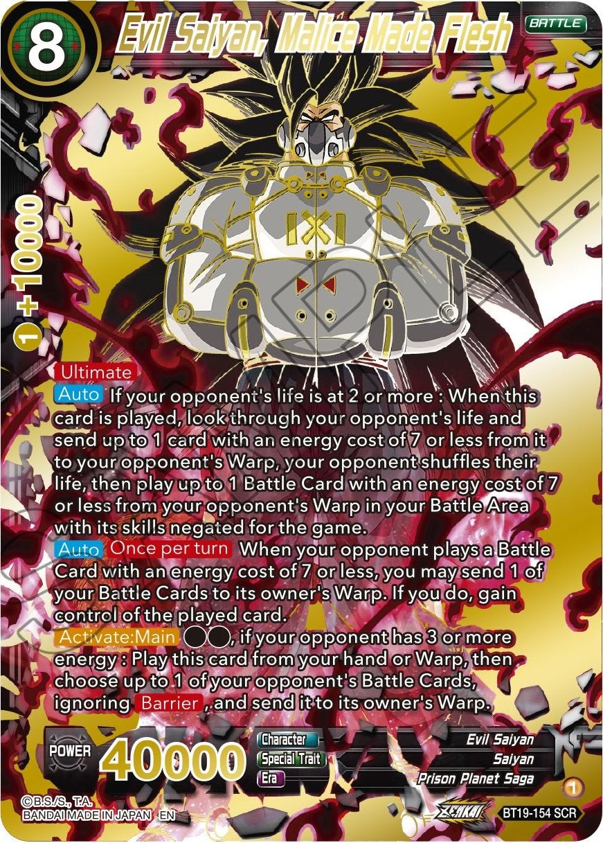 Evil Saiyan, Malice Made Flesh (BT19-154) [Fighter's Ambition] | Devastation Store