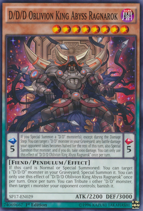 D/D/D Oblivion King Abyss Ragnarok [SP17-EN029] Common | Devastation Store