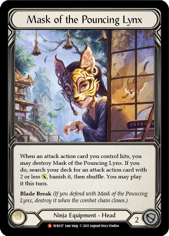 Mask of the Pouncing Lynx [EVR037] (Everfest)  1st Edition Normal | Devastation Store