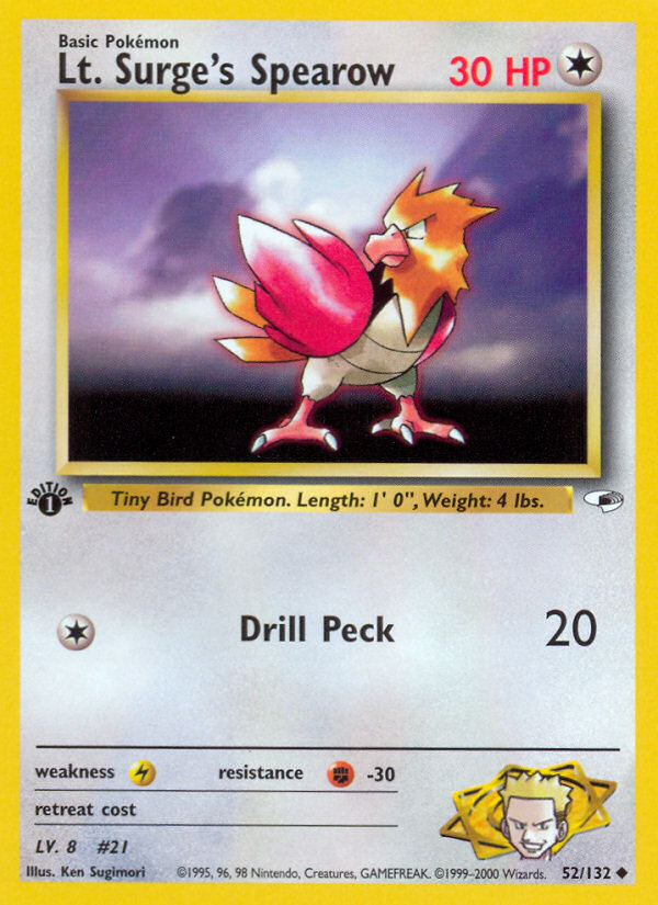 Lt. Surge's Spearow (52/132) [Gym Heroes 1st Edition] | Devastation Store