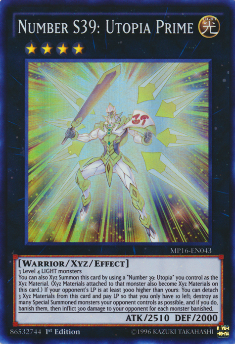 Number S39: Utopia Prime [MP16-EN043] Super Rare | Devastation Store