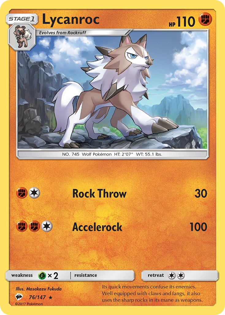 Lycanroc (76/147) [Sun & Moon: Burning Shadows] | Devastation Store