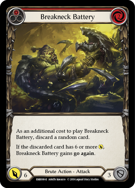 Breakneck Battery (Red) [RNR008-R] (Rhinar Hero Deck)  1st Edition Normal | Devastation Store