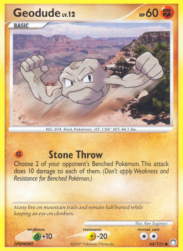 Geodude (84/123) [Diamond & Pearl: Mysterious Treasures] | Devastation Store