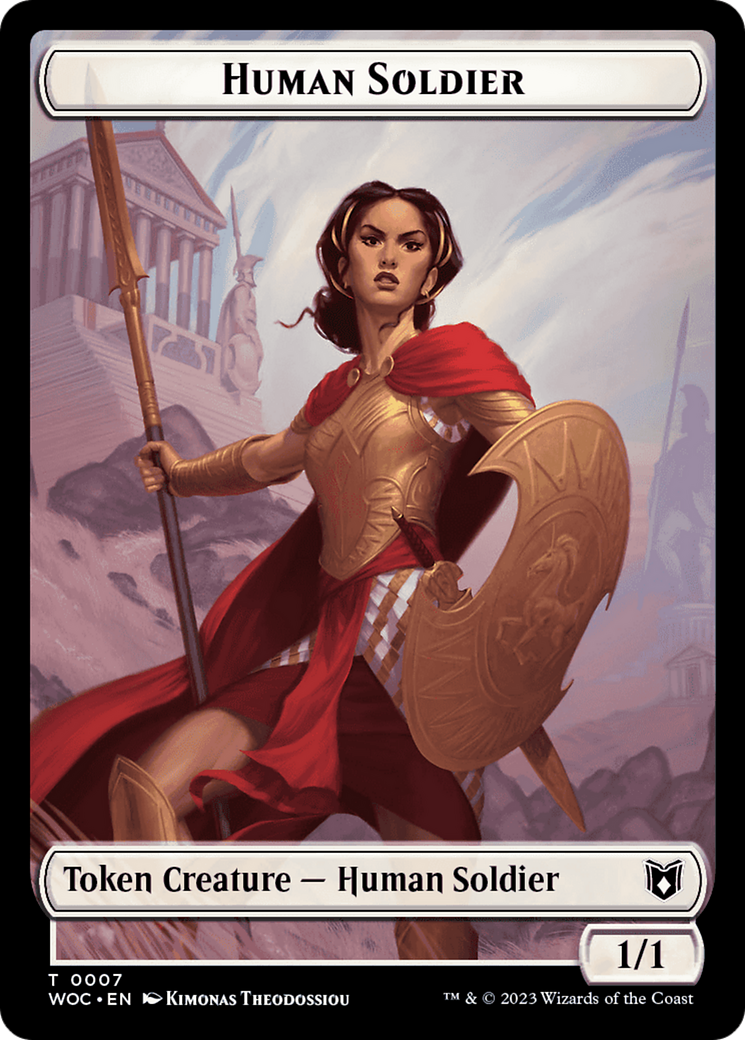 Pirate // Human Soldier Double-Sided Token [Wilds of Eldraine Commander Tokens] | Devastation Store