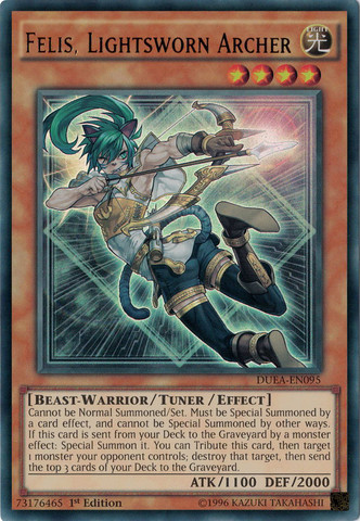 Felis, Lightsworn Archer [DUEA-EN095] Ultra Rare | Devastation Store