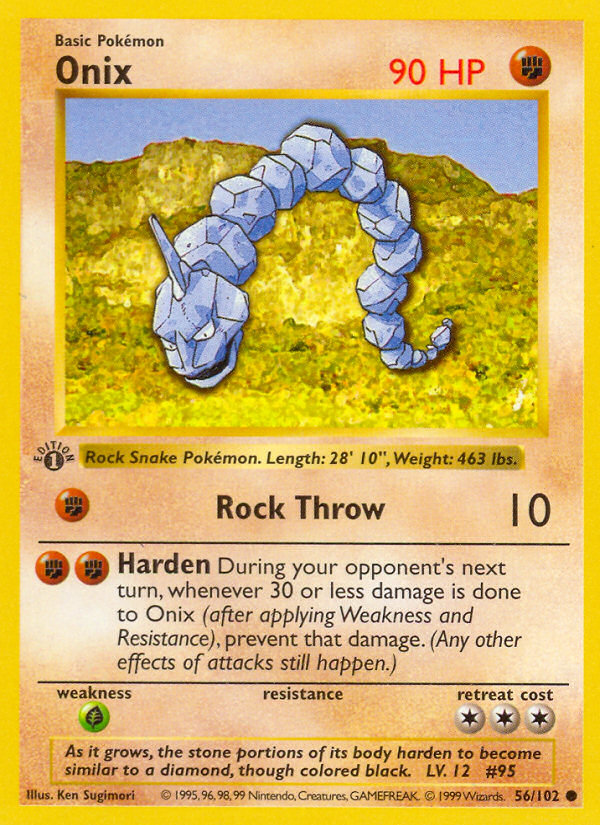 Onix (56/102) (Shadowless) [Base Set 1st Edition] | Devastation Store