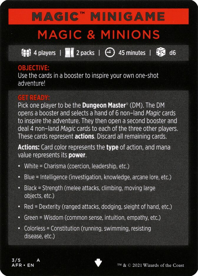 Magic & Minions (Magic Minigame) [Dungeons & Dragons: Adventures in the Forgotten Realms Minigame] | Devastation Store