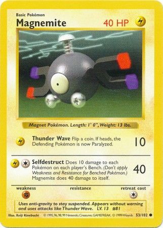 Magnemite (53/102) [Base Set Shadowless Unlimited] | Devastation Store