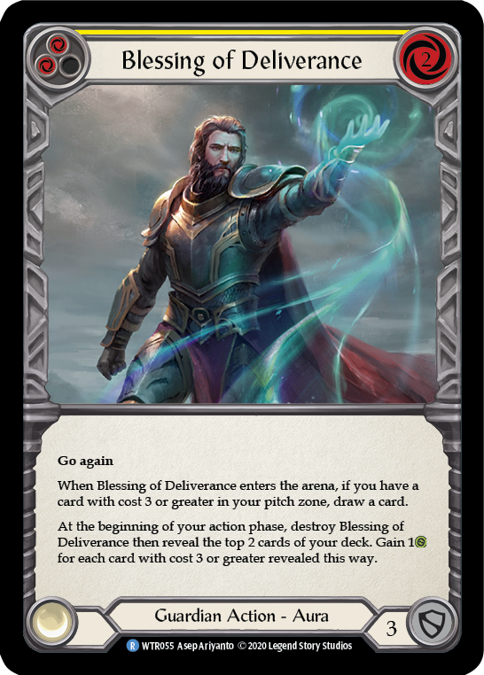 Blessing of Deliverance (Yellow) [WTR055] Unlimited Edition Rainbow Foil - Devastation Store | Devastation Store