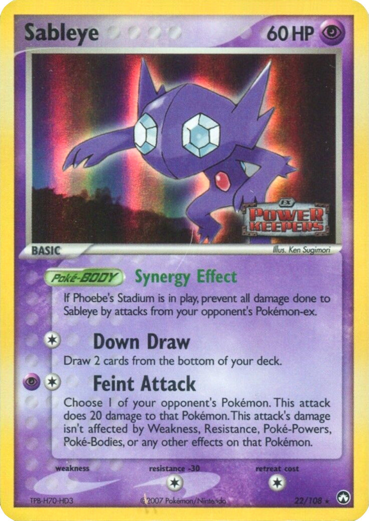 Sableye (22/108) (Stamped) [EX: Power Keepers] | Devastation Store