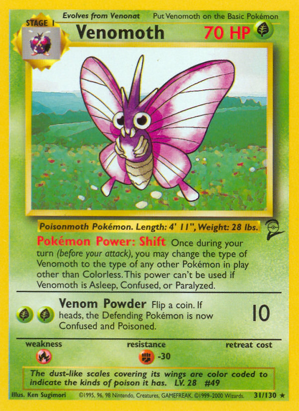Venomoth (31/130) [Base Set 2] | Devastation Store