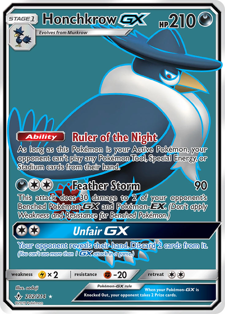 Honchkrow GX (202/214) [Sun & Moon: Unbroken Bonds] | Devastation Store