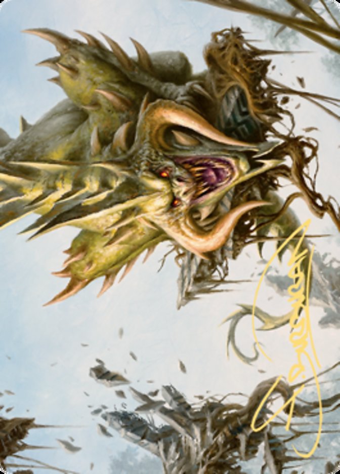 Canopy Baloth Art Card (Gold-Stamped Signature) [Zendikar Rising Art Series] | Devastation Store