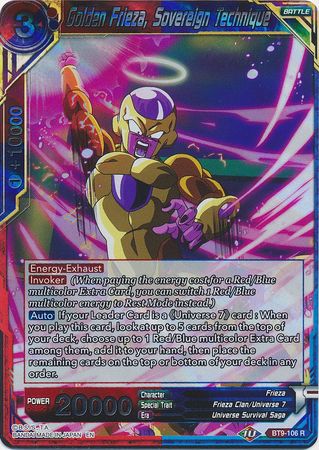 Golden Frieza, Sovereign Technique [BT9-106] | Devastation Store