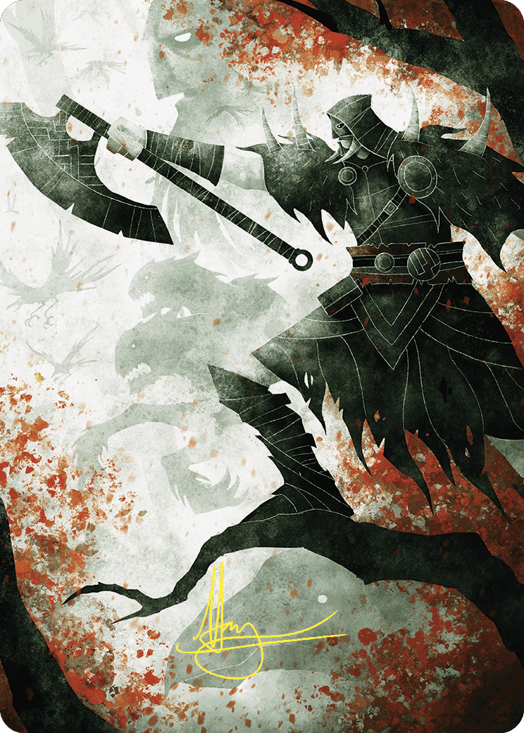 Garruk's Uprising Art Card (Gold-Stamped Signature) [Wilds of Eldraine Art Series] | Devastation Store