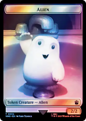 Alien // Dinosaur Double-Sided Token (Surge Foil) [Doctor Who Tokens] | Devastation Store