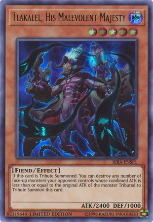 Tlakalel, His Malevolent Majesty [RIRA-ENSP1] Ultra Rare | Devastation Store