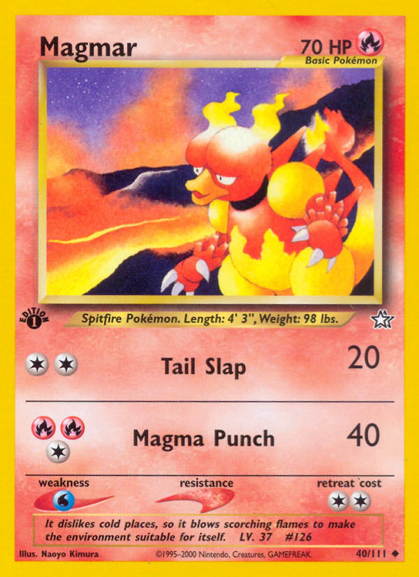 Magmar (40/111) [Neo Genesis 1st Edition] | Devastation Store