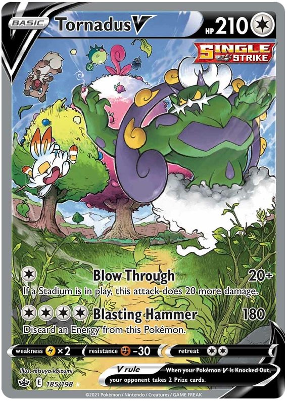 Tornadus V (185/198) [Sword & Shield: Chilling Reign] | Devastation Store