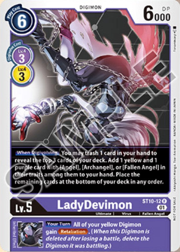 LadyDevimon [ST10-12] (Tamer Goods Set Angewomon & LadyDevimon) [Starter Deck: Parallel World Tactician Promos] | Devastation Store