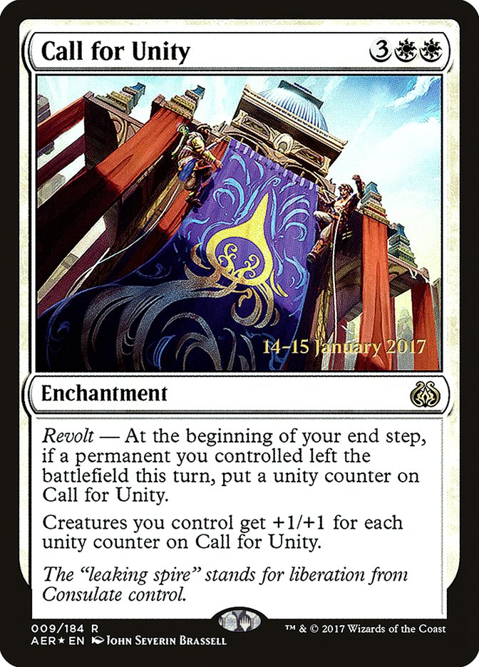 Call for Unity  [Aether Revolt Prerelease Promos] - Devastation Store | Devastation Store