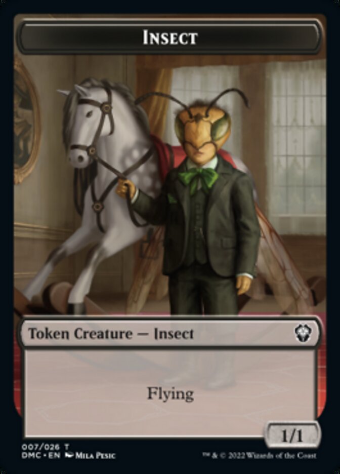 Phyrexian // Insect Double-sided Token [Dominaria United Tokens] | Devastation Store