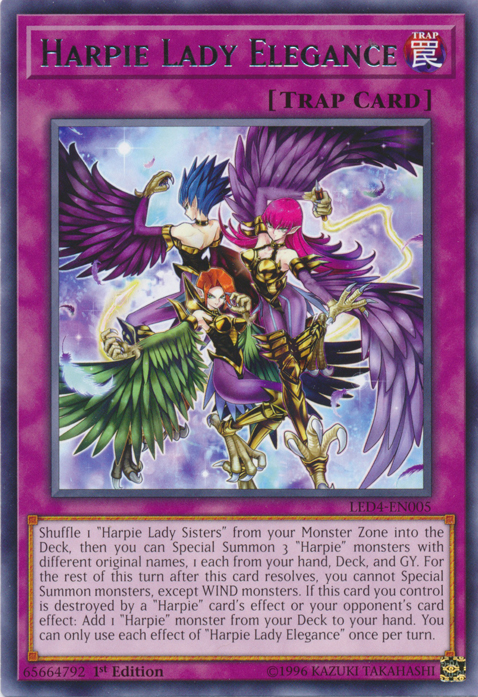 Harpie Lady Elegance [LED4-EN005] Rare | Devastation Store